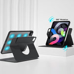 Supporto anteriore girevole Custodia per tablet Smart posteriore trasparente, For iPad mini 6 / mini 2024, For iPad 10.2 2019 / 2020 / 2021, For iPad Air 2022 / 2020 10.9, For iPad Pro 11 2018 / 2020 / 2021