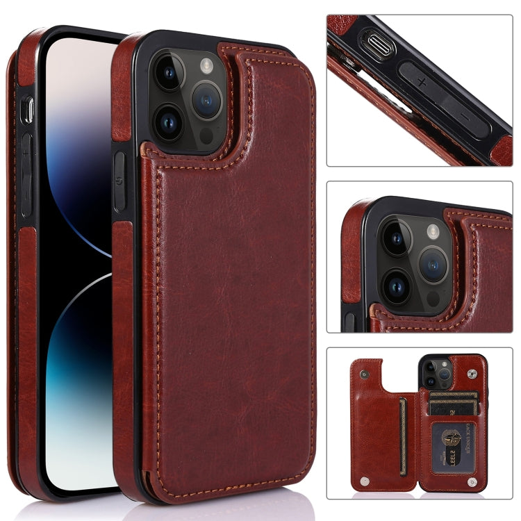 Custodia per telefono con doppia fibbia, For iPhone 14 Pro Max, For iPhone 14 Pro, For iPhone 14