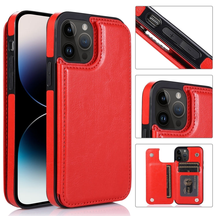 Custodia per telefono con doppia fibbia, For iPhone 14 Pro Max, For iPhone 14 Pro, For iPhone 14