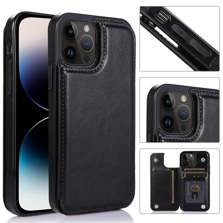 Custodia per telefono con doppia fibbia, For iPhone 14 Pro Max, For iPhone 14 Pro, For iPhone 14