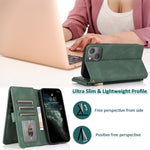 Custodia in pelle per borsa a portafoglio con cerniera, For iPhone 14 Pro Max, For iPhone 14 Pro, For iPhone 14, For iPhone 14 Plus