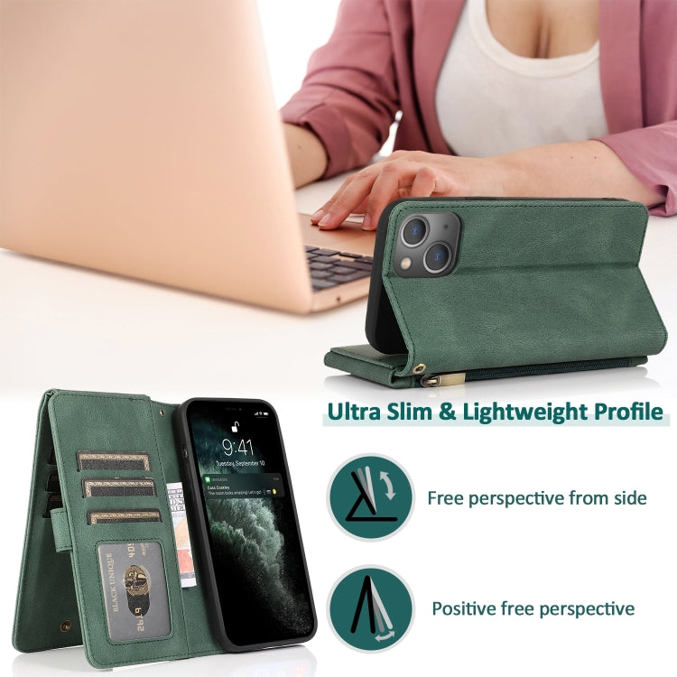 Custodia in pelle per borsa a portafoglio con cerniera, For iPhone 14 Pro Max, For iPhone 14 Pro, For iPhone 14, For iPhone 14 Plus