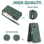 Custodia in pelle per borsa a portafoglio con cerniera, For iPhone 14 Pro Max, For iPhone 14 Pro, For iPhone 14, For iPhone 14 Plus