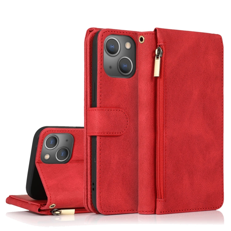 Custodia in pelle per borsa a portafoglio con cerniera, For iPhone 14 Pro Max, For iPhone 14 Pro, For iPhone 14, For iPhone 14 Plus
