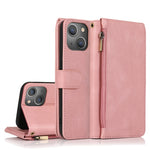 Custodia in pelle per borsa a portafoglio con cerniera, For iPhone 14 Pro Max, For iPhone 14 Pro, For iPhone 14, For iPhone 14 Plus