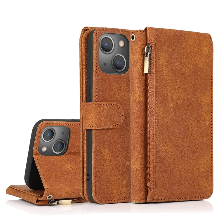 Custodia in pelle per borsa a portafoglio con cerniera, For iPhone 14 Pro Max, For iPhone 14 Pro, For iPhone 14, For iPhone 14 Plus
