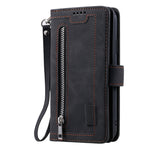 Custodia in pelle con cerniera per 9 slot per schede, For iPhone 14 Pro Max, For iPhone 14 Pro, For iPhone 14, For iPhone 14 Plus