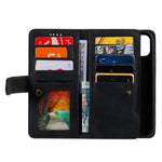 Custodia in pelle con cerniera per 9 slot per schede, For iPhone 14 Pro Max, For iPhone 14 Pro, For iPhone 14, For iPhone 14 Plus