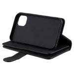 Custodia in pelle con cerniera per 9 slot per schede, For iPhone 14 Pro Max, For iPhone 14 Pro, For iPhone 14, For iPhone 14 Plus
