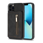 Custodia per telefono con porta carte di credito con cerniera, For iPhone 14 Pro Max, For iPhone 14 Pro, For iPhone 14, For iPhone 14 Plus