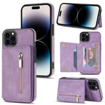 Custodia per telefono con porta carte di credito con cerniera, For iPhone 14 Pro Max, For iPhone 14 Pro, For iPhone 14, For iPhone 14 Plus