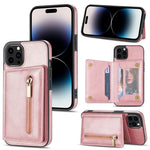 Custodia per telefono con porta carte di credito con cerniera, For iPhone 14 Pro Max, For iPhone 14 Pro, For iPhone 14, For iPhone 14 Plus