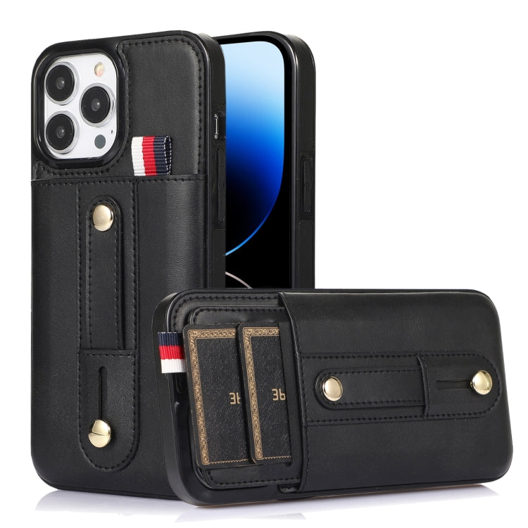 Custodia per cellulare in pelle con cavalletto da polso, For iPhone 14 Pro Max, For iPhone 14 Pro, For iPhone 14, For iPhone 14 Plus