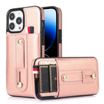 Custodia per cellulare in pelle con cavalletto da polso, For iPhone 14 Pro Max, For iPhone 14 Pro, For iPhone 14, For iPhone 14 Plus
