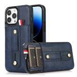 Custodia per cellulare in pelle con cavalletto da polso, For iPhone 14 Pro Max, For iPhone 14 Pro, For iPhone 14, For iPhone 14 Plus