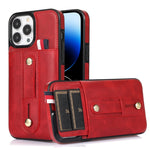 Custodia per cellulare in pelle con cavalletto da polso, For iPhone 14 Pro Max, For iPhone 14 Pro, For iPhone 14, For iPhone 14 Plus