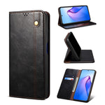 Custodia per telefono in pelle con texture Crazy Horse cerata semplice, For OPPO Reno8 Pro+, For OPPO Reno8 Pro, For OPPO Reno8