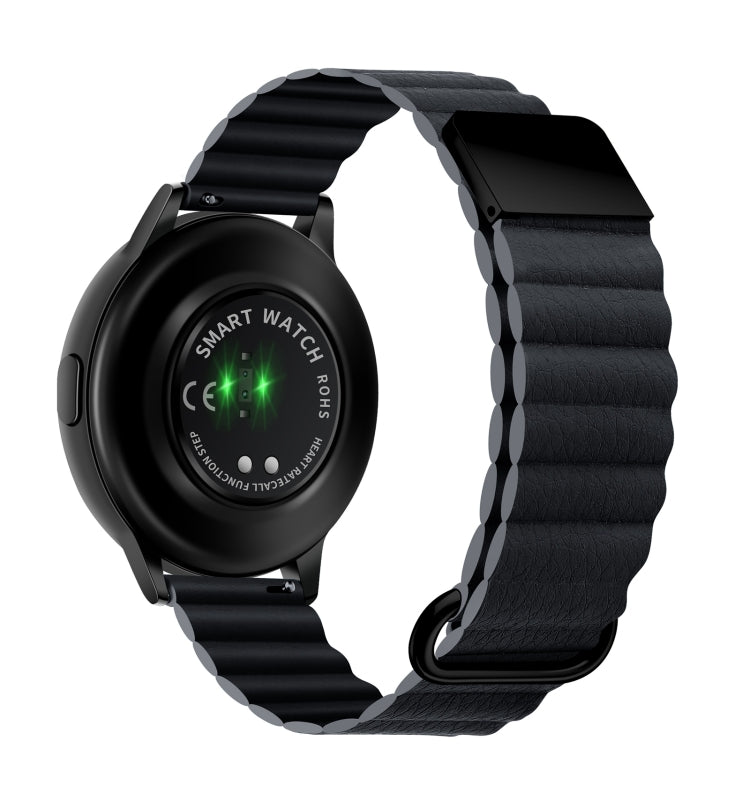 Cinturino in pelle con fibbia magnetica, 22mm For Samsung Galaxy Watch3 41mm, 22mm For Samsung Galaxy Watch3 45mm