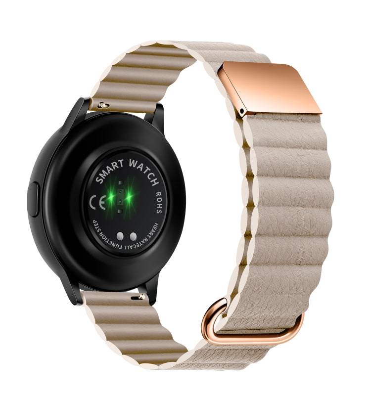 Cinturino in pelle con fibbia magnetica, 22mm For Samsung Galaxy Watch3 41mm, 22mm For Samsung Galaxy Watch3 45mm