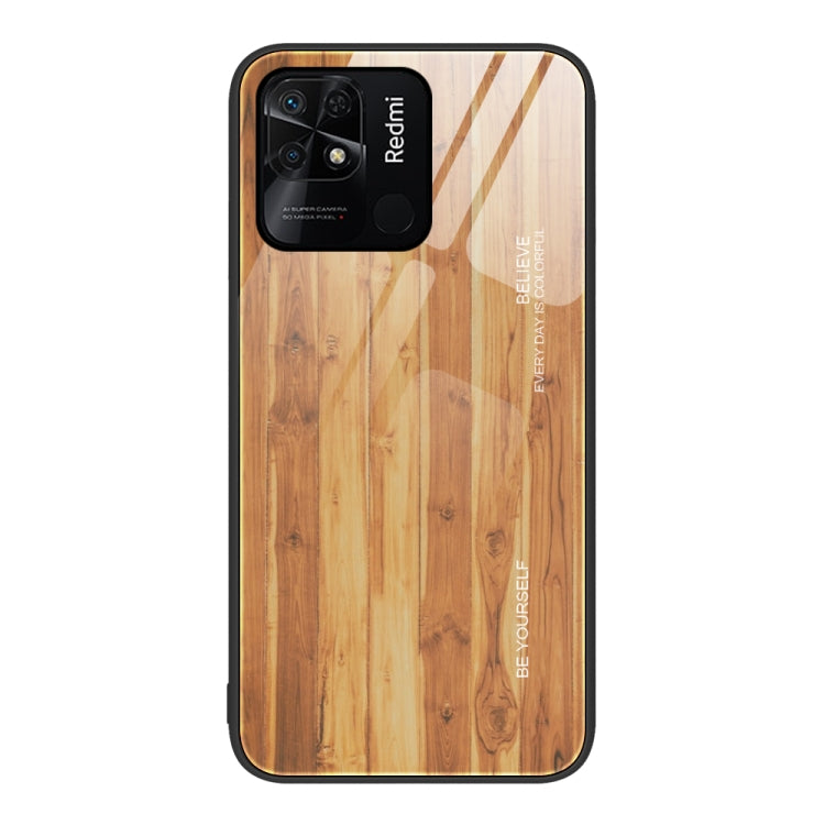 Custodia protettiva in vetro con venature del legno, For Xiaomi Redmi 10C, For Xiaomi Redmi K40S, For Xiaomi Redmi K50 Pro, For Xiaomi Redmi K50