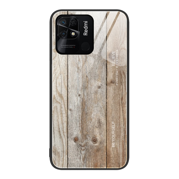 Custodia protettiva in vetro con venature del legno, For Xiaomi Redmi 10C, For Xiaomi Redmi K40S, For Xiaomi Redmi K50 Pro, For Xiaomi Redmi K50
