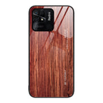 Custodia protettiva in vetro con venature del legno, For Xiaomi Redmi 10C, For Xiaomi Redmi K40S, For Xiaomi Redmi K50 Pro, For Xiaomi Redmi K50