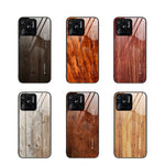 Custodia protettiva in vetro con venature del legno, For Xiaomi Redmi 10C, For Xiaomi Redmi K40S, For Xiaomi Redmi K50 Pro, For Xiaomi Redmi K50