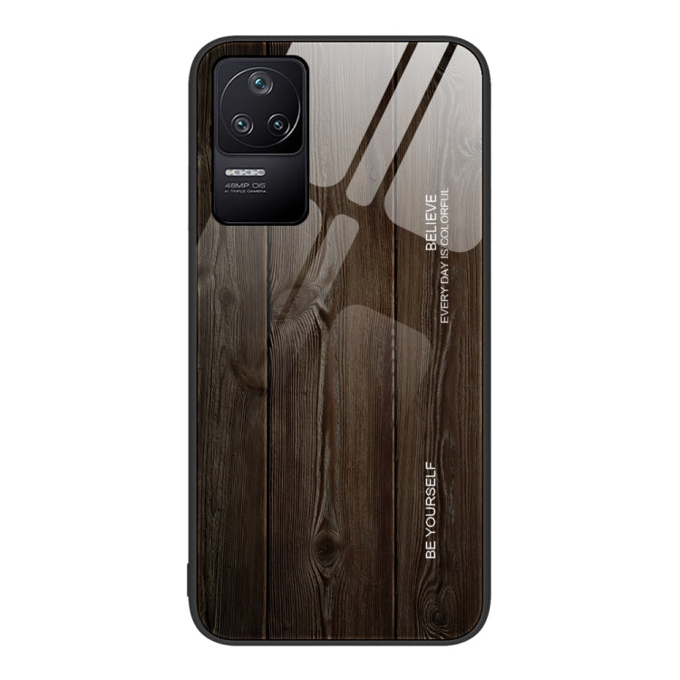 Custodia protettiva in vetro con venature del legno, For Xiaomi Redmi 10C, For Xiaomi Redmi K40S, For Xiaomi Redmi K50 Pro, For Xiaomi Redmi K50