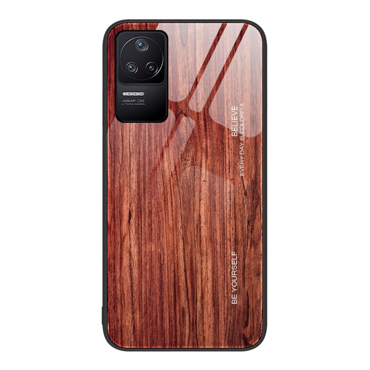 Custodia protettiva in vetro con venature del legno, For Xiaomi Redmi 10C, For Xiaomi Redmi K40S, For Xiaomi Redmi K50 Pro, For Xiaomi Redmi K50