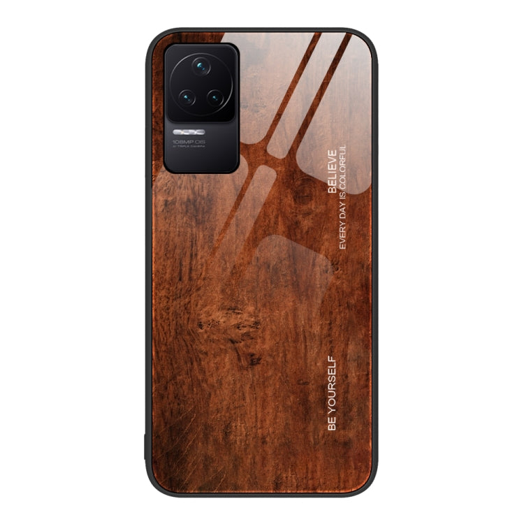 Custodia protettiva in vetro con venature del legno, For Xiaomi Redmi 10C, For Xiaomi Redmi K40S, For Xiaomi Redmi K50 Pro, For Xiaomi Redmi K50