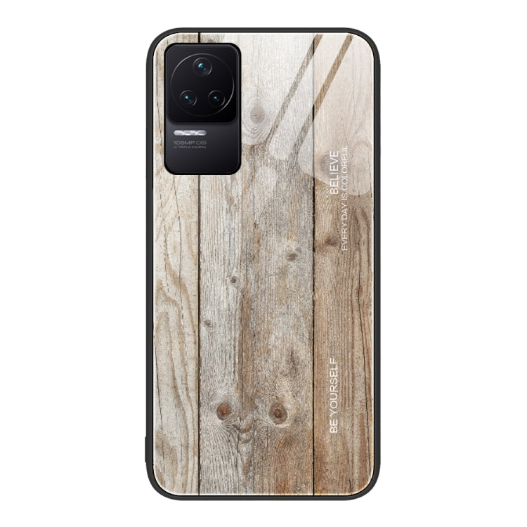 Custodia protettiva in vetro con venature del legno, For Xiaomi Redmi 10C, For Xiaomi Redmi K40S, For Xiaomi Redmi K50 Pro, For Xiaomi Redmi K50