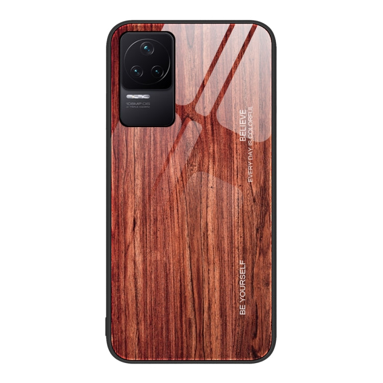 Custodia protettiva in vetro con venature del legno, For Xiaomi Redmi 10C, For Xiaomi Redmi K40S, For Xiaomi Redmi K50 Pro, For Xiaomi Redmi K50
