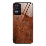 Custodia protettiva in vetro con venature del legno, For Xiaomi Redmi 10C, For Xiaomi Redmi K40S, For Xiaomi Redmi K50 Pro, For Xiaomi Redmi K50