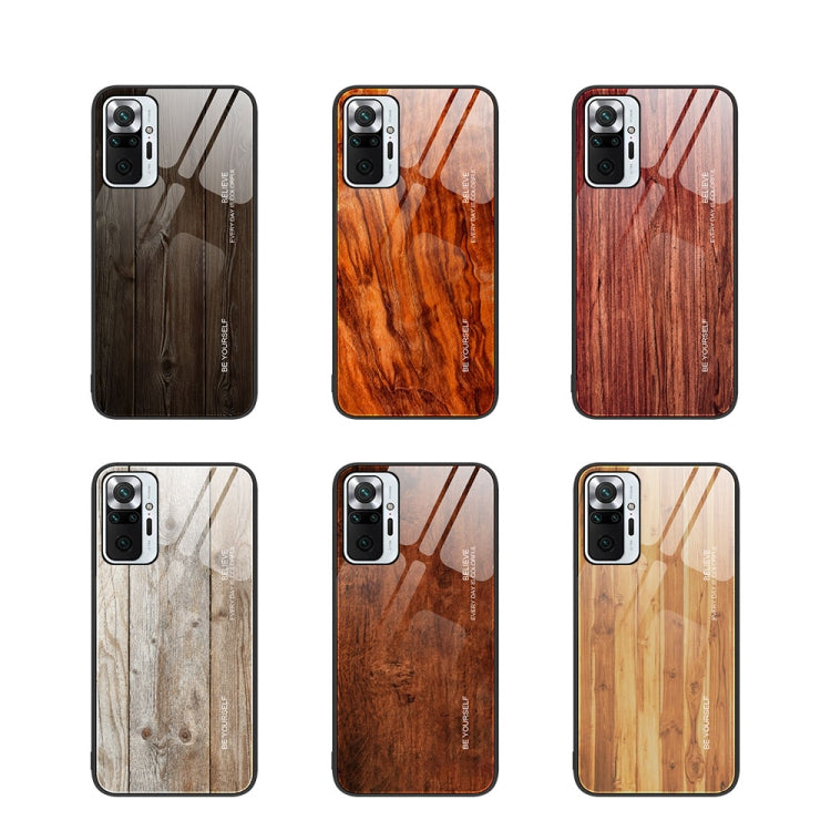 Custodia protettiva in vetro con venature del legno, For Xiaomi Redmi Note 10 Pro 4G, For Xiaomi Redmi Note 11 5G/Poco M4 Pro, For Xiaomi Redmi Note 11E, For Xiaomi Redmi Note 11T Pro