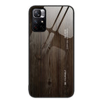 Custodia protettiva in vetro con venature del legno, For Xiaomi Redmi Note 10 Pro 4G, For Xiaomi Redmi Note 11 5G/Poco M4 Pro, For Xiaomi Redmi Note 11E, For Xiaomi Redmi Note 11T Pro