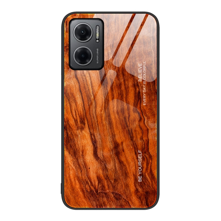 Custodia protettiva in vetro con venature del legno, For Xiaomi Redmi Note 10 Pro 4G, For Xiaomi Redmi Note 11 5G/Poco M4 Pro, For Xiaomi Redmi Note 11E, For Xiaomi Redmi Note 11T Pro