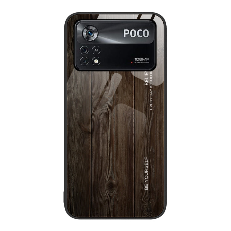 Custodia protettiva in vetro con venature del legno, For Xiaomi Mi 11 Pro, For Xiaomi Poco X4 Pro 5G, For Xiaomi Poco M4 Pro 4G, For Xiaomi Mi 11 Ultra
