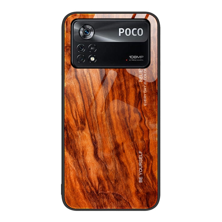 Custodia protettiva in vetro con venature del legno, For Xiaomi Mi 11 Pro, For Xiaomi Poco X4 Pro 5G, For Xiaomi Poco M4 Pro 4G, For Xiaomi Mi 11 Ultra