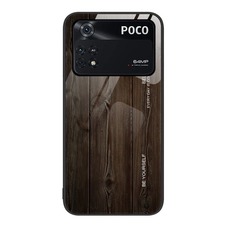 Custodia protettiva in vetro con venature del legno, For Xiaomi Mi 11 Pro, For Xiaomi Poco X4 Pro 5G, For Xiaomi Poco M4 Pro 4G, For Xiaomi Mi 11 Ultra