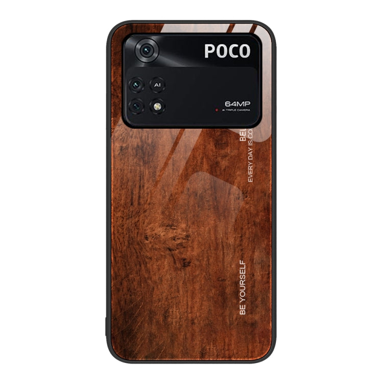 Custodia protettiva in vetro con venature del legno, For Xiaomi Mi 11 Pro, For Xiaomi Poco X4 Pro 5G, For Xiaomi Poco M4 Pro 4G, For Xiaomi Mi 11 Ultra