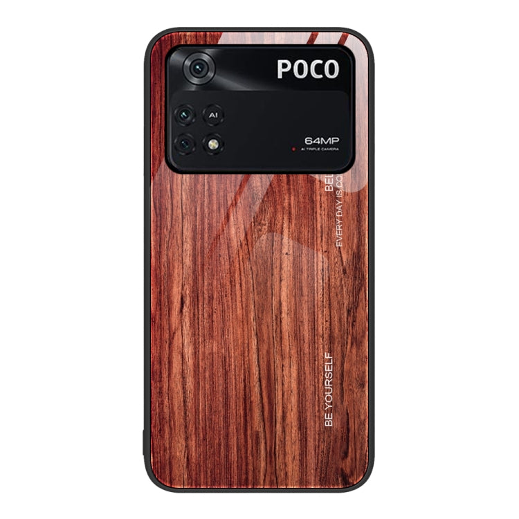 Custodia protettiva in vetro con venature del legno, For Xiaomi Mi 11 Pro, For Xiaomi Poco X4 Pro 5G, For Xiaomi Poco M4 Pro 4G, For Xiaomi Mi 11 Ultra