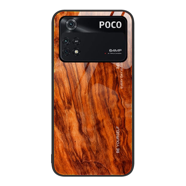 Custodia protettiva in vetro con venature del legno, For Xiaomi Mi 11 Pro, For Xiaomi Poco X4 Pro 5G, For Xiaomi Poco M4 Pro 4G, For Xiaomi Mi 11 Ultra