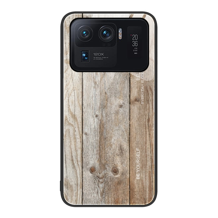 Custodia protettiva in vetro con venature del legno, For Xiaomi Mi 11 Pro, For Xiaomi Poco X4 Pro 5G, For Xiaomi Poco M4 Pro 4G, For Xiaomi Mi 11 Ultra