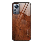 Custodia protettiva in vetro con venature del legno, For Xiaomi 12 Pro
