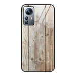 Custodia protettiva in vetro con venature del legno, For Xiaomi 12 Pro
