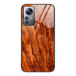 Custodia protettiva in vetro con venature del legno, For Xiaomi 12 Pro
