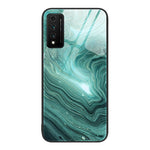 Custodia protettiva per telefono in vetro con motivo in marmo, For Honor 9 Lite, For Huawei Nzone S7 Pro 5G, For Huawei Nova 3i