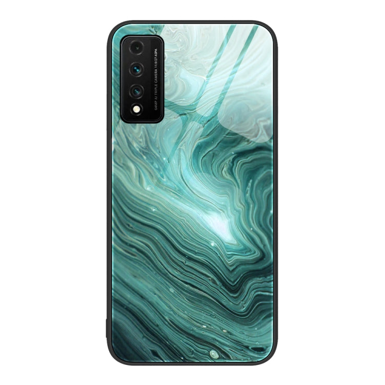 Custodia protettiva per telefono in vetro con motivo in marmo, For Honor 9 Lite, For Huawei Nzone S7 Pro 5G, For Huawei Nova 3i