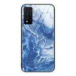 Custodia protettiva per telefono in vetro con motivo in marmo, For Honor 9 Lite, For Huawei Nzone S7 Pro 5G, For Huawei Nova 3i