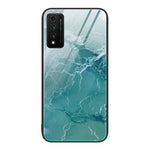 Custodia protettiva per telefono in vetro con motivo in marmo, For Honor 9 Lite, For Huawei Nzone S7 Pro 5G, For Huawei Nova 3i